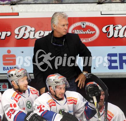 EBEL. Eishockey Bundesliga. EC Pasut VSV gegen Ritten Sport Bozen.  Trainer Greg Holst (Ritten Sport Bozen). Villach, am 4.9.2011.
Foto: Kuess 


---
pressefotos, pressefotografie, kuess, qs, qspictures, sport, bild, bilder, bilddatenbank