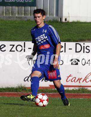 Fussball Kaerntner Liga. Voelkermarkt gegen Hermagor. Mario Bratic (Hermagor). Voelkermarkt, am 3.9.2011.
Foto: Kuess
---
pressefotos, pressefotografie, kuess, qs, qspictures, sport, bild, bilder, bilddatenbank