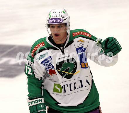 EBEL. Eishockey Bundesliga. EC Rekord Fenster VSV gegen HDD TILIA Olimpija Ljubljana. John Hughes (Laibach). Villach, am 9.9.2011.
Foto: Kuess 


---
pressefotos, pressefotografie, kuess, qs, qspictures, sport, bild, bilder, bilddatenbank