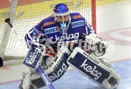 EBEL. Eishockey Bundesliga. EC Rekord Fenster VSV gegen HDD TILIA Olimpija Ljubljana. Bernhard Starkbaum (VSV). Villach, am 9.9.2011.
Foto: Kuess 


---
pressefotos, pressefotografie, kuess, qs, qspictures, sport, bild, bilder, bilddatenbank