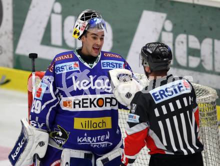 EBEL. Eishockey Bundesliga. EC Rekord Fenster VSV gegen HDD TILIA Olimpija Ljubljana. Bernhard Starkbaum, Schiedsrichter (VSV). Villach, am 9.9.2011.
Foto: Kuess 


---
pressefotos, pressefotografie, kuess, qs, qspictures, sport, bild, bilder, bilddatenbank