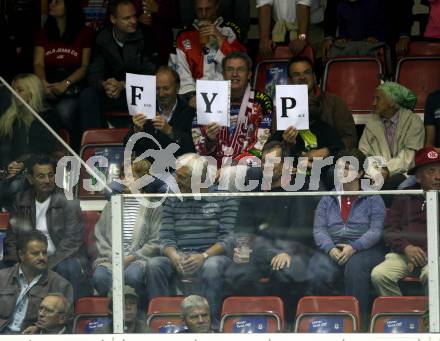 EBEL. Eishockey Bundesliga.  KAC gegen EC Red Bull Salzburg. Fans (KAC). Klagenfurt, 9.9.2011.
Foto: Kuess 

---
pressefotos, pressefotografie, kuess, qs, qspictures, sport, bild, bilder, bilddatenbank