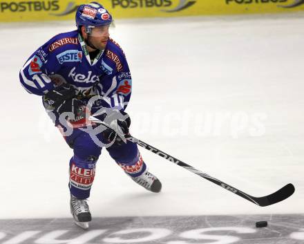 EBEL. Eishockey Bundesliga. EC Rekord Fenster VSV gegen HDD TILIA Olimpija Ljubljana. Derek Damon (VSV). Villach, am 9.9.2011.
Foto: Kuess 


---
pressefotos, pressefotografie, kuess, qs, qspictures, sport, bild, bilder, bilddatenbank