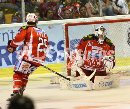 EBEL. Eishockey Bundesliga.  KAC gegen EC Red Bull Salzburg. Swette Rene (KAC). Klagenfurt, 9.9.2011.
Foto: Kuess 

---
pressefotos, pressefotografie, kuess, qs, qspictures, sport, bild, bilder, bilddatenbank