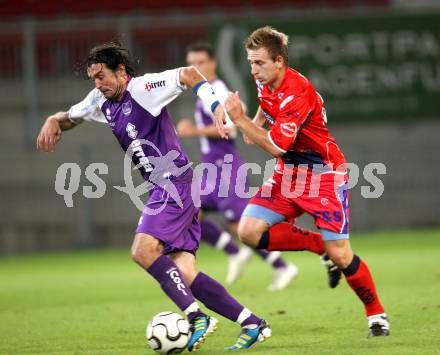 Fussball. Regionalliga. SK Austria Klagenfurt gegen SAK. Hota Almedin (Austria Klagenfurt), Biscan Darijo (SAK). Klagenfurt, 16.9.2011.
Foto: Kuess

---
pressefotos, pressefotografie, kuess, qs, qspictures, sport, bild, bilder, bilddatenbank