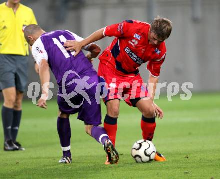 Fussball. Regionalliga. SK Austria Klagenfurt gegen SAK. Korepp Stefan Sebastian (Austria Klagenfurt), Triplat Grega (SAK). Klagenfurt, 16.9.2011.
Foto: Kuess

---
pressefotos, pressefotografie, kuess, qs, qspictures, sport, bild, bilder, bilddatenbank