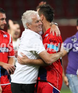 Fussball. Regionalliga. SK Austria Klagenfurt gegen SAK. Jubel Jagodic Alois, Jolic Goran (SAK). Klagenfurt, 16.9.2011.
Foto: Kuess

---
pressefotos, pressefotografie, kuess, qs, qspictures, sport, bild, bilder, bilddatenbank