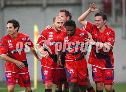 Fussball. Regionalliga. SK Austria Klagenfurt gegen SAK. Torjubel  (SAK). Klagenfurt, 16.9.2011.
Foto: Kuess

---
pressefotos, pressefotografie, kuess, qs, qspictures, sport, bild, bilder, bilddatenbank