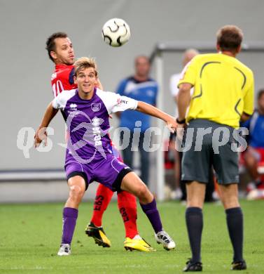 Fussball. Regionalliga. SK Austria Klagenfurt gegen SAK. Pucker Peter (Austria Klagenfurt), Jolic Goran (SAK). Klagenfurt, 16.9.2011.
Foto: Kuess

---
pressefotos, pressefotografie, kuess, qs, qspictures, sport, bild, bilder, bilddatenbank