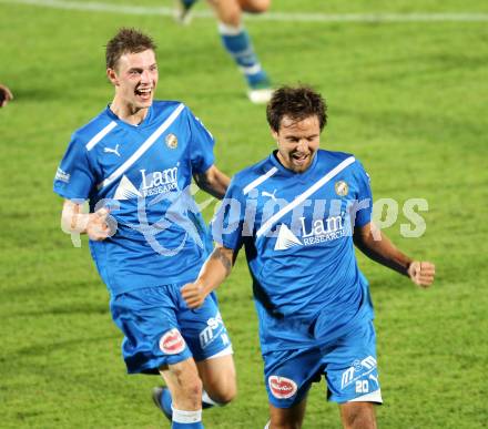 Fussball OEFB Cup. VSV gegen Hartberg. Torjubel Michael Kirisits, Nico Hrstic (VSV). Villach, am 20.9.2011.
Foto: Kuess
---
pressefotos, pressefotografie, kuess, qs, qspictures, sport, bild, bilder, bilddatenbank