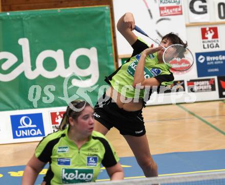 Badminton. ASKOE Kelag Kaernten gegen BSC 70 Linz. Delqna Trandeva, Belinda Heber (Kaernten). Klagenfurt, am 24.9.2011.
Foto: Kuess
---
pressefotos, pressefotografie, kuess, qs, qspictures, sport, bild, bilder, bilddatenbank