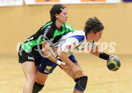 Woman Handball Austria. SG Witasek Kaernten gegen HC MGT BW Feldkirch. Teja Durovic (Kaernten), Burcu Keskin (Feldkirch). Feldkirchen, am 24.9.2011.
Foto: Kuess
---
pressefotos, pressefotografie, kuess, qs, qspictures, sport, bild, bilder, bilddatenbank