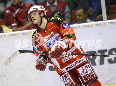 EBEL. Eishockey Bundesliga.  KAC gegen SAPA Fehervar AV19. Stephan Geier (KAC). Klagenfurt, 25.9.2011.
Foto: Kuess 

---
pressefotos, pressefotografie, kuess, qs, qspictures, sport, bild, bilder, bilddatenbank