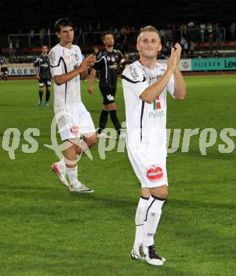 Fussball. Erste Liga. RZ Pellets WAC/St. Andrae gegen Cashpoint SCR Altach. Manuel Kerhe, Mihret Topcagic (WAC). Wolfsberg, 30.9.2011. 
Foto: Kuess

---
pressefotos, pressefotografie, kuess, qs, qspictures, sport, bild, bilder, bilddatenbank