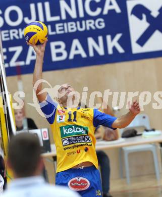 Volleyball. Eroeffnung Jufa Arena in Bleiburg. Heimstaette SK Aich/Dob.   Zhivko Kolev. Bleiburg, am 25.9.2011.
Foto: Kuess
---
pressefotos, pressefotografie, kuess, qs, qspictures, sport, bild, bilder, bilddatenbank