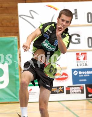 Badminton.  Stefan Wrulich. Klagenfurt, 24.9.2011.
Foto: Kuess
---
pressefotos, pressefotografie, kuess, qs, qspictures, sport, bild, bilder, bilddatenbank