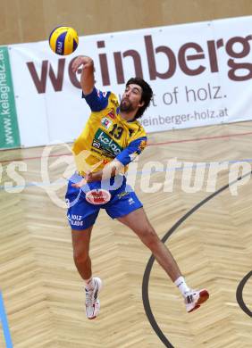 Volleyball. Eroeffnung Jufa Arena in Bleiburg. Heimstaette SK Aich/Dob.  Gerald Reiser. Bleiburg, am 25.9.2011.
Foto: Kuess
---
pressefotos, pressefotografie, kuess, qs, qspictures, sport, bild, bilder, bilddatenbank