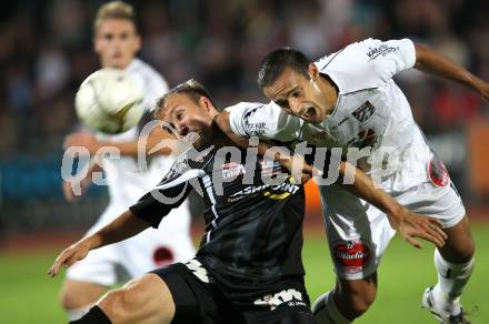 Fussball. Erste Liga. RZ Pellets WAC/St. Andrae gegen Cashpoint SCR Altach. Nenad Jovanovic, (WAC),  Patrick Seeger (Altach). Wolfsberg, 30.9.2011. 
Foto: Kuess

---
pressefotos, pressefotografie, kuess, qs, qspictures, sport, bild, bilder, bilddatenbank