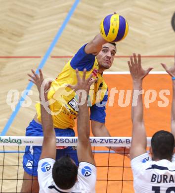 Volleyball. Eroeffnung Jufa Arena in Bleiburg. Heimstaette SK Aich/Dob.   Nemanja Bozic. Bleiburg, am 25.9.2011.
Foto: Kuess
---
pressefotos, pressefotografie, kuess, qs, qspictures, sport, bild, bilder, bilddatenbank