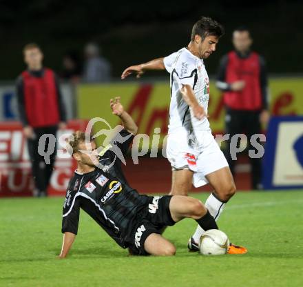 Fussball. Erste Liga. RZ Pellets WAC/St. Andrae gegen Cashpoint SCR Altach. Gernot Suppan,(WAC),  Philipp Hoermann  (Altach). Wolfsberg, 30.9.2011. 
Foto: Kuess

---
pressefotos, pressefotografie, kuess, qs, qspictures, sport, bild, bilder, bilddatenbank