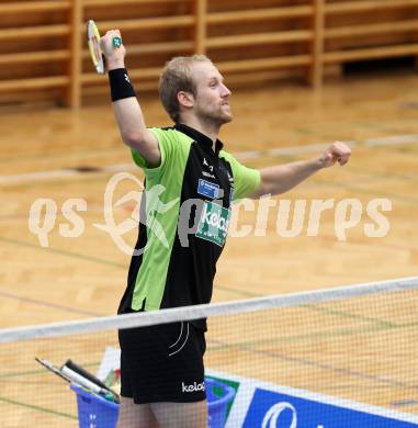 Badminton.  Jubel Michael Trojan. Klagenfurt, 24.9.2011.
Foto: Kuess
---
pressefotos, pressefotografie, kuess, qs, qspictures, sport, bild, bilder, bilddatenbank