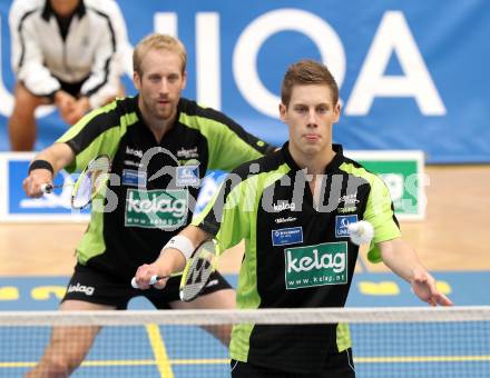 Badminton.  Dominik Trojan, Michael Trojan. Klagenfurt, 24.9.2011.
Foto: Kuess
---
pressefotos, pressefotografie, kuess, qs, qspictures, sport, bild, bilder, bilddatenbank