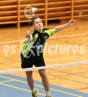 Badminton.  Dominik Trojan. Klagenfurt, 24.9.2011.
Foto: Kuess
---
pressefotos, pressefotografie, kuess, qs, qspictures, sport, bild, bilder, bilddatenbank