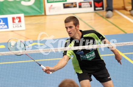 Badminton.  Stefan Wrulich. Klagenfurt, 24.9.2011.
Foto: Kuess
---
pressefotos, pressefotografie, kuess, qs, qspictures, sport, bild, bilder, bilddatenbank