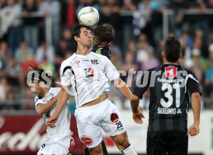 Fussball. Erste Liga. RZ Pellets WAC/St. Andrae gegen Cashpoint SCR Altach. Mihret Topcagic, Jacobo,  (WAC), Hannes Eder (Altach). Wolfsberg, 30.9.2011. 
Foto: Kuess

---
pressefotos, pressefotografie, kuess, qs, qspictures, sport, bild, bilder, bilddatenbank