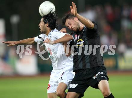 Fussball. Erste Liga. RZ Pellets WAC/St. Andrae gegen Cashpoint SCR Altach. Jacobo,(WAC),  Matthias Sereinig (Altach). Wolfsberg, 30.9.2011. 
Foto: Kuess

---
pressefotos, pressefotografie, kuess, qs, qspictures, sport, bild, bilder, bilddatenbank