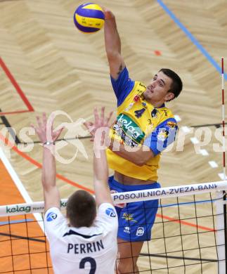 Volleyball. Eroeffnung Jufa Arena in Bleiburg. Heimstaette SK Aich/Dob.   Nemanja Bozic. Bleiburg, am 25.9.2011.
Foto: Kuess
---
pressefotos, pressefotografie, kuess, qs, qspictures, sport, bild, bilder, bilddatenbank