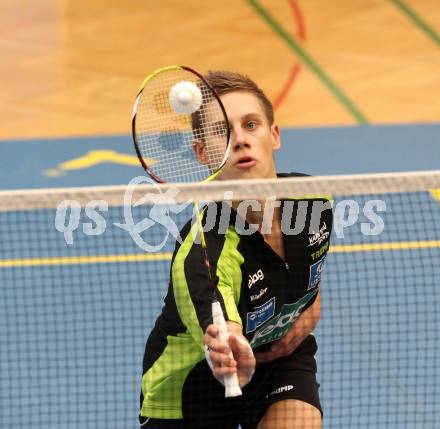 Badminton.  Dominik Trojan. Klagenfurt, 24.9.2011.
Foto: Kuess
---
pressefotos, pressefotografie, kuess, qs, qspictures, sport, bild, bilder, bilddatenbank