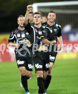 Fussball. Erste Liga. RZ Pellets WAC/St. Andrae gegen Cashpoint SCR Altach. Torjubel Thorsten Schick  (Altach). Wolfsberg, 30.9.2011. 
Foto: Kuess

---
pressefotos, pressefotografie, kuess, qs, qspictures, sport, bild, bilder, bilddatenbank