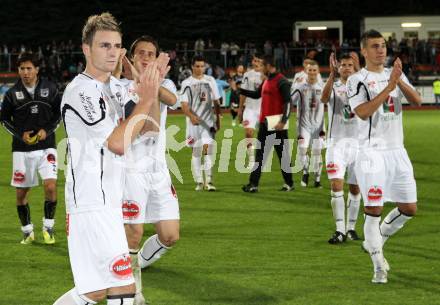 Fussball. Erste Liga. RZ Pellets WAC/St. Andrae gegen Cashpoint SCR Altach. Michael Sollbauer, Dario Baldauf, Sandro Gotal (WAC). Wolfsberg, 30.9.2011. 
Foto: Kuess

---
pressefotos, pressefotografie, kuess, qs, qspictures, sport, bild, bilder, bilddatenbank