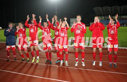 Fussball Regionalliga. VSV gegen GAK. Jubel GAK. Villach, 8.10.2011.
Foto: Kuess
---
pressefotos, pressefotografie, kuess, qs, qspictures, sport, bild, bilder, bilddatenbank