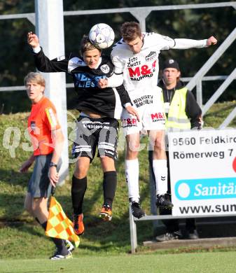 Fussball Kaerntner Liga. Feldkirchen gegen Spittal. David Hebenstreit, (Feldkirchen), Marco Moser (Spittal). Feldkirchen, 8.10.2011.
Foto: Kuess
---
pressefotos, pressefotografie, kuess, qs, qspictures, sport, bild, bilder, bilddatenbank