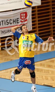 Volleyball Bundesliga. VBK Woerthersee Loewen gegen SK Posojilnica Aich/Dob. KOSL Miha (Aich/Dob). Klagenfurt, 12.10.2011.
Foto. Kuess
---
pressefotos, pressefotografie, kuess, qs, qspictures, sport, bild, bilder, bilddatenbank