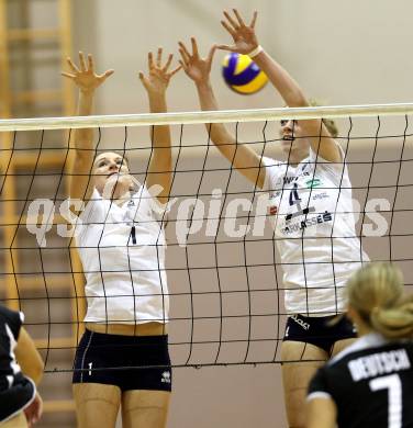 Volleyball Bundesliga. AVL. ATSC Wildcats gegen UVC Graz. Eva Kriegel, Sabrian Mueller (Wildcats). Klagenfurt, 12.10.2011.
Foto: Kuess
---
pressefotos, pressefotografie, kuess, qs, qspictures, sport, bild, bilder, bilddatenbank