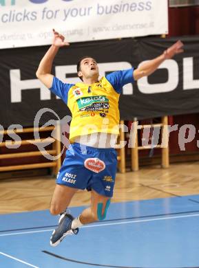 Volleyball Bundesliga. VBK Woerthersee Loewen gegen SK Posojilnica Aich/Dob. VAN DE LOO Allan (Aich/Dob). Klagenfurt, 12.10.2011.
Foto. Kuess
---
pressefotos, pressefotografie, kuess, qs, qspictures, sport, bild, bilder, bilddatenbank