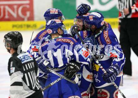 EBEL. Eishockey Bundesliga. EC Rekord Fenster VSV gegen SAPA Fehervar AV19.  Jubel PEINTNER Markus (VSV). Villach, am 14.10.2011.
Foto: Kuess 


---
pressefotos, pressefotografie, kuess, qs, qspictures, sport, bild, bilder, bilddatenbank