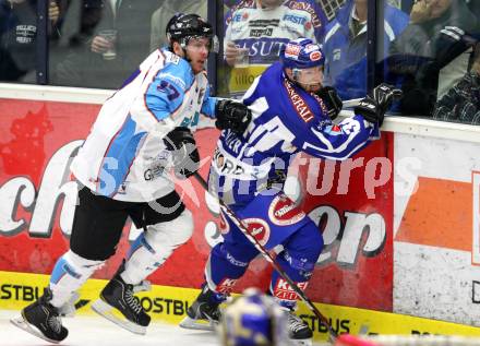 EBEL. Eishockey Bundesliga. EC Rekord Fenster VSV gegen SAPA Fehervar AV19. PEINTNER Markus (VSV), LADA Balazs (Alba Volan). Villach, am 14.10.2011.
Foto: Kuess 


---
pressefotos, pressefotografie, kuess, qs, qspictures, sport, bild, bilder, bilddatenbank