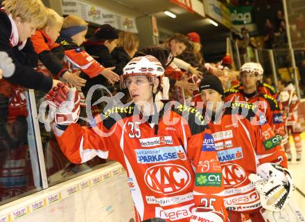 EBEL. Eishockey Bundesliga. KAC gegen HK Acroni Jesenice. Nikolaus Holzer (KAC). Klagenfurt, am 14.10.2011.
Foto: Kuess

---
pressefotos, pressefotografie, kuess, qs, qspictures, sport, bild, bilder, bilddatenbank