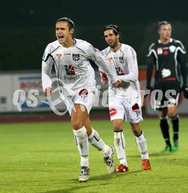 Fussball. Erste Liga. RZ Pellets WAC/St. Andrae gegen TSV Sparkasse Hartberg. Jubel Jovanovic Nenad (WAC). Wolfsberg, 21.10.2011. 
Foto: Kuess

---
pressefotos, pressefotografie, kuess, qs, qspictures, sport, bild, bilder, bilddatenbank