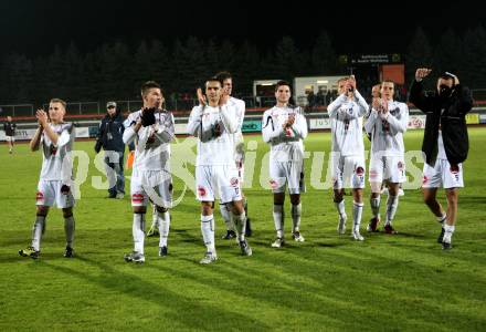 Fussball. Erste Liga. RZ Pellets WAC/St. Andrae gegen TSV Sparkasse Hartberg. Jubel WAC. Wolfsberg, 21.10.2011. 
Foto: Kuess

---
pressefotos, pressefotografie, kuess, qs, qspictures, sport, bild, bilder, bilddatenbank