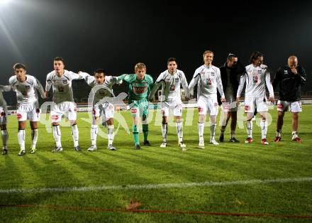 Fussball. Erste Liga. RZ Pellets WAC/St. Andrae gegen TSV Sparkasse Hartberg. Jubel WAC. Wolfsberg, 21.10.2011. 
Foto: Kuess

---
pressefotos, pressefotografie, kuess, qs, qspictures, sport, bild, bilder, bilddatenbank