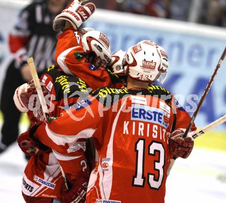 EBEL. Eishockey Bundesliga. KAC gegen VSV. Torjubel KAC. Klagenfurt, am 25.10.2011.
Foto: Kuess

---
pressefotos, pressefotografie, kuess, qs, qspictures, sport, bild, bilder, bilddatenbank