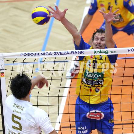 Volleyball. CEV Volleyball Cup. SK Aich/Dob gegen AS Cannes. SATLER Rok (Aich/Dob). Bleiburg, 26. 10.2011
Foto: Kuess

---
pressefotos, pressefotografie, kuess, qs, qspictures, sport, bild, bilder, bilddatenbank