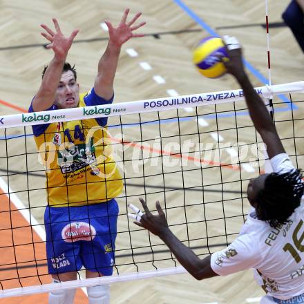 Volleyball. CEV Volleyball Cup. SK Aich/Dob gegen AS Cannes. HOHO Kristof (Aich/Dob). Bleiburg, 26. 10.2011
Foto: Kuess

---
pressefotos, pressefotografie, kuess, qs, qspictures, sport, bild, bilder, bilddatenbank