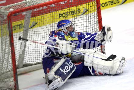 EBEL. Eishockey Bundesliga. EC Rekord Fenster VSV gegen EC Red Bull Salzburg. Bernhard Starkbaum (VSV). Villach, am 28.10.2011.
Foto: Kuess 


---
pressefotos, pressefotografie, kuess, qs, qspictures, sport, bild, bilder, bilddatenbank