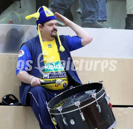 Volleyball. CEV Volleyball Cup. SK Aich/Dob gegen AS Cannes.  Fan (Aich/Dob). Bleiburg, 26. 10.2011
Foto: Kuess
---
pressefotos, pressefotografie, kuess, qs, qspictures, sport, bild, bilder, bilddatenbank